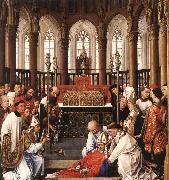 WEYDEN, Rogier van der Exhumation of St Hubert oil painting artist